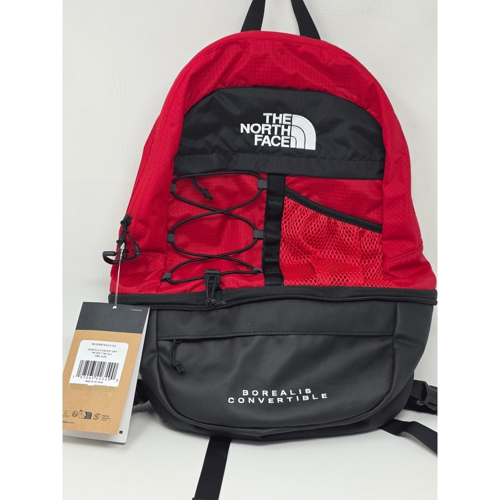 The North Face Borealis Convertible Backpack Red Black NF0A88TKKZ3-OS NWT